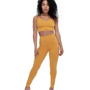 Sports set of top and leggings, Sport bra for yoga, tight leggings for pilates, gymnastics, pole dance, workout bodysuit ,gift for women