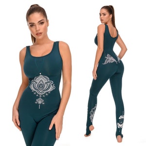 Green bodysuit for yoga, pilates, aerial gymnastics, Limited edition, Jumpsuit for Women, womens day gift, gifts for women Premium quality