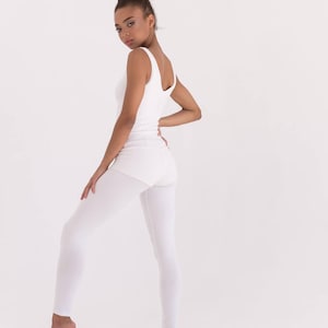 White bodysuit for yoga, pilates, aerial gymnastics, dance, Sports Catsuit for Women, gifts for women Premium quality, actobativ catsuit