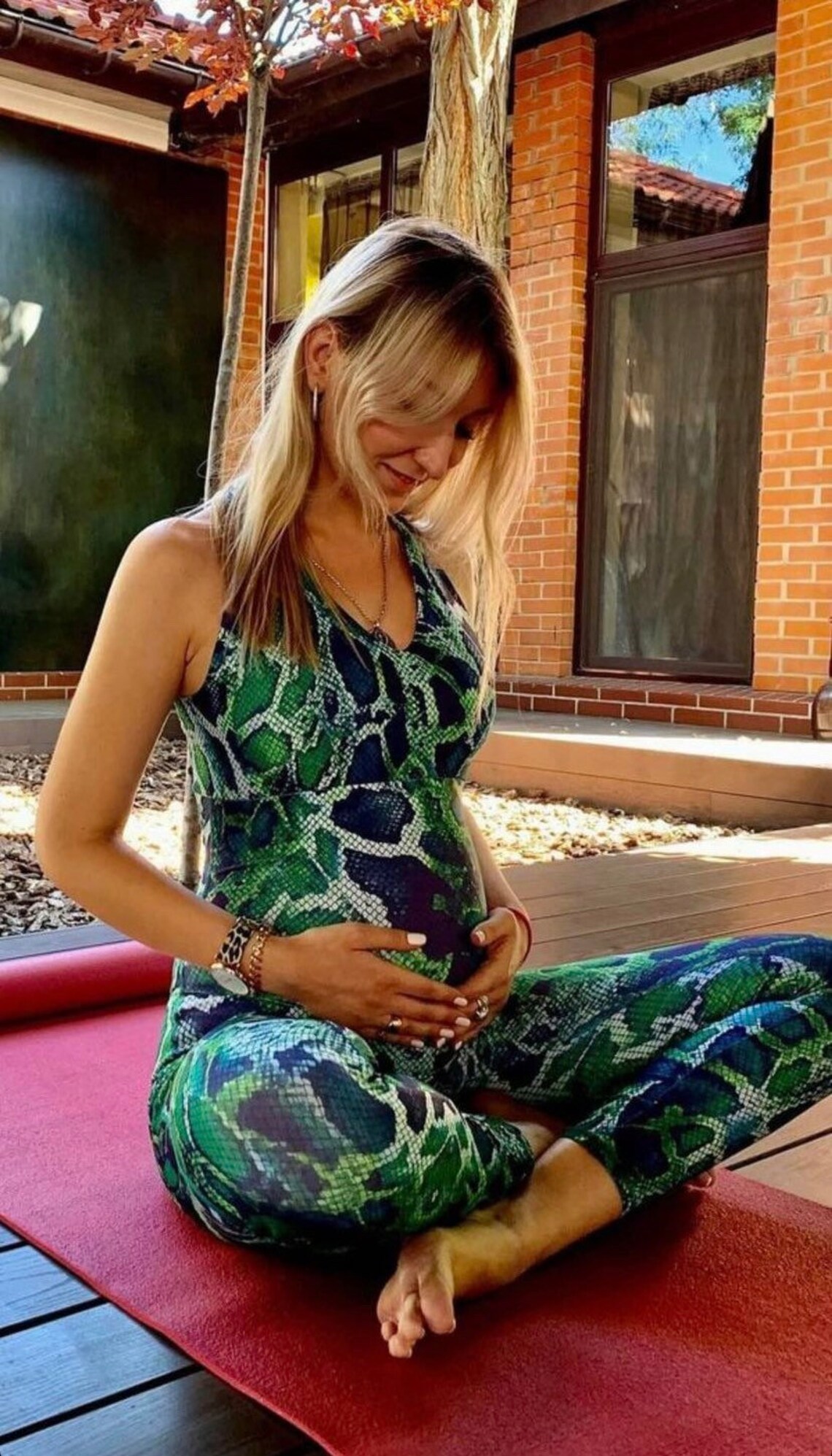 Bodysuit With Python Print for Yoga, Pilates, Aerial Gymnastics, Sports ...