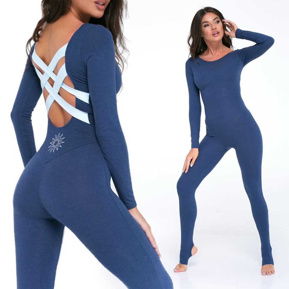 Gray Organic Cotton Bodysuit for Yoga Pilates Aerial Etsy