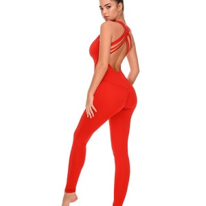 Sleeveless braided comfortable bodysuit for yoga, Aerial unitard Dance costume, Sport catsuit Women workout jumpsuit Premium quality