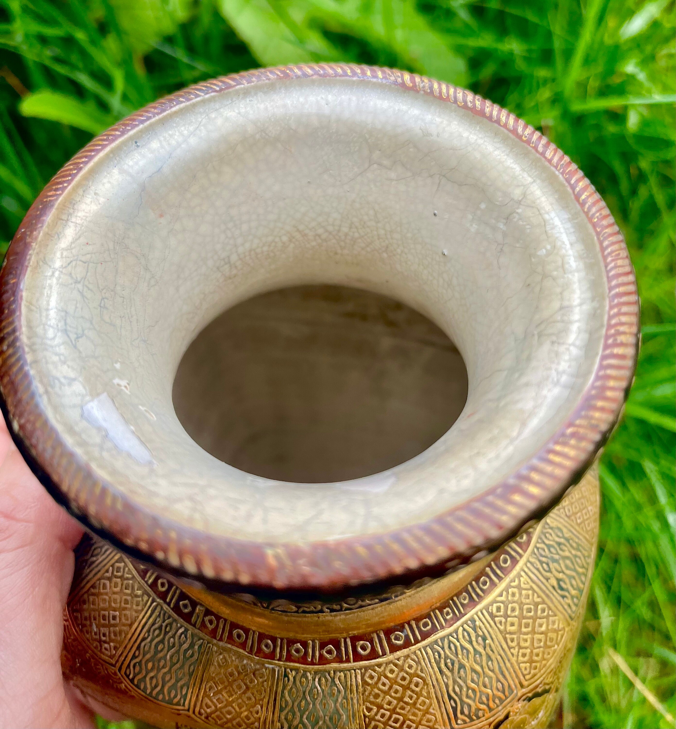 19世紀の見事な大きな薩摩焼の花瓶 - Etsy 日本