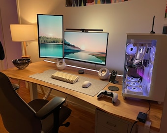 Monitor Arm Single or Double | ErgoHide desk built-in Add-on