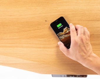 Hidden Wireless Phone Charger | ErgoHide desk built-in Add-on