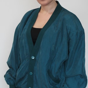 Vintage 80s 90s 100% Silk bomber Jacket