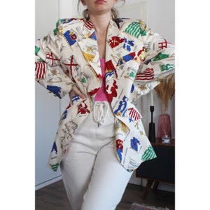 Vintage Blazer 80er 90er Vintage Blazer 100% Seide /M