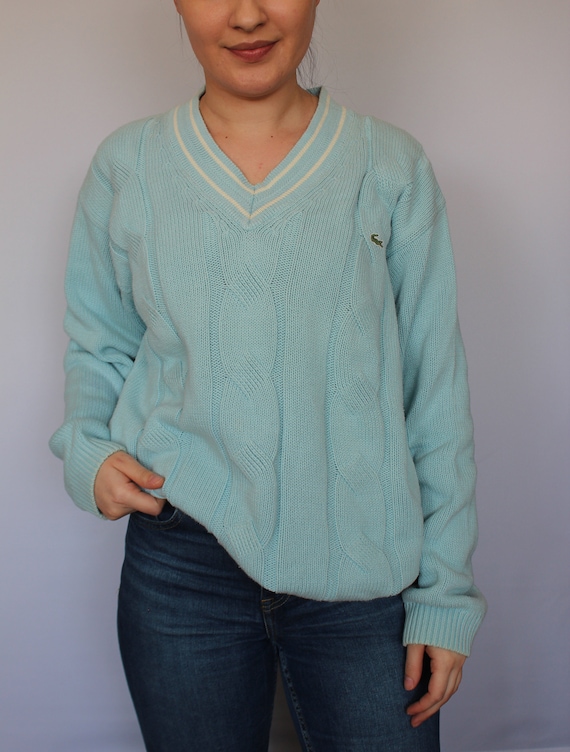 Lacoste 80s 90s Vintage Cardigan Pullover Oversize