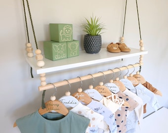 Baby clothes rail shelf sale