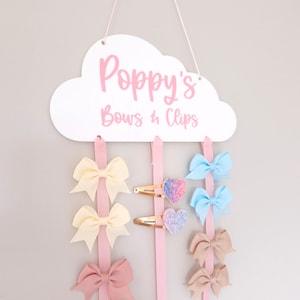 Hair Bow Holder, Hair Clip Storage, Personalised Hair Bow Holder, Hair Accessories Organiser, Girls Room Storage, Girls Bedroom Organiser