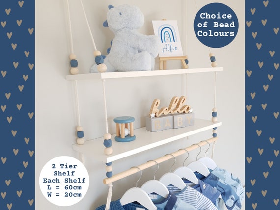 White shelf with hanging rail sale