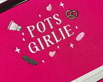 POTSガーリー刺繍セーター：スプーニーミームスウェットシャツ｜起立性調節障害（POTS）｜慢性疾患ギフト
