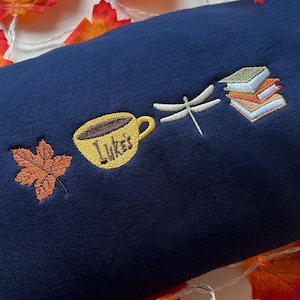 Luke&#39;s Coffee Dragonfly Sweatshirt: Embroidered Stars H Sweater
