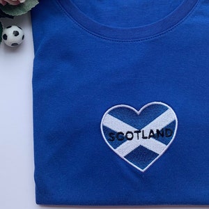 Scotland Football Inspired Fitted Tee | Footy T-Shirt | Y2K slogan football Top | Summer Footy