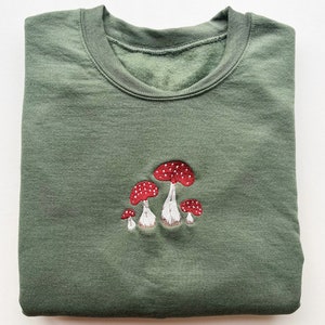 Pilz Besticktes Sweatshirt: Forestcore Toadstool Pullover