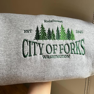 City of Forks Embroidered Sweatshirt: Washington WTHHYBL