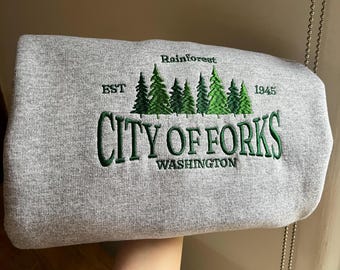 City of Forks Embroidered Sweatshirt: Washington WTHHYBL