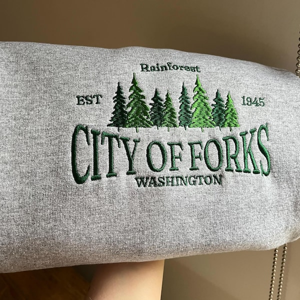 City of Forks Embroidered Sweatshirt: Washington WTHHYBL