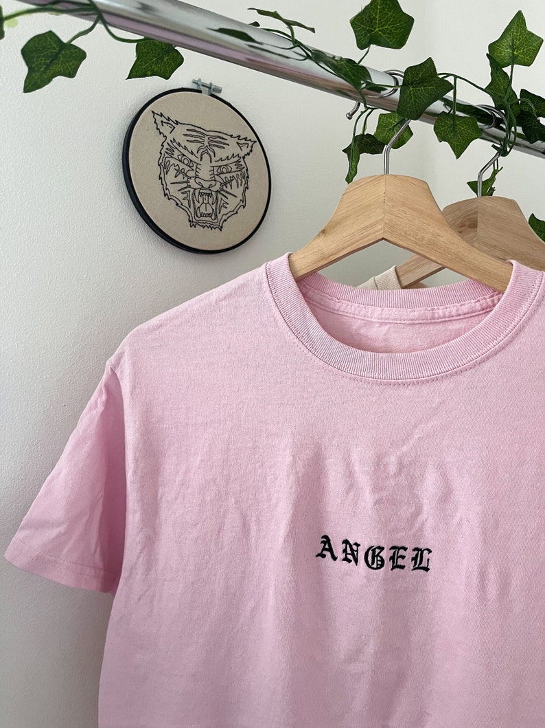 Angel Embroidered Baby Tee