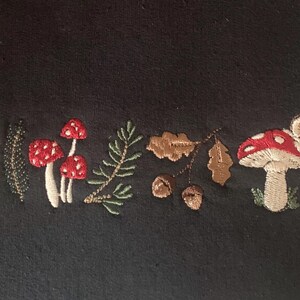 Foraging Embroidered Sweatshirt: Cosy Mushroom Forestcore Sweater image 6