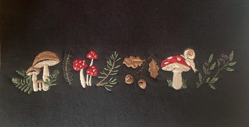 Foraging Embroidered Sweatshirt: Cosy Mushroom Forestcore Sweater image 6