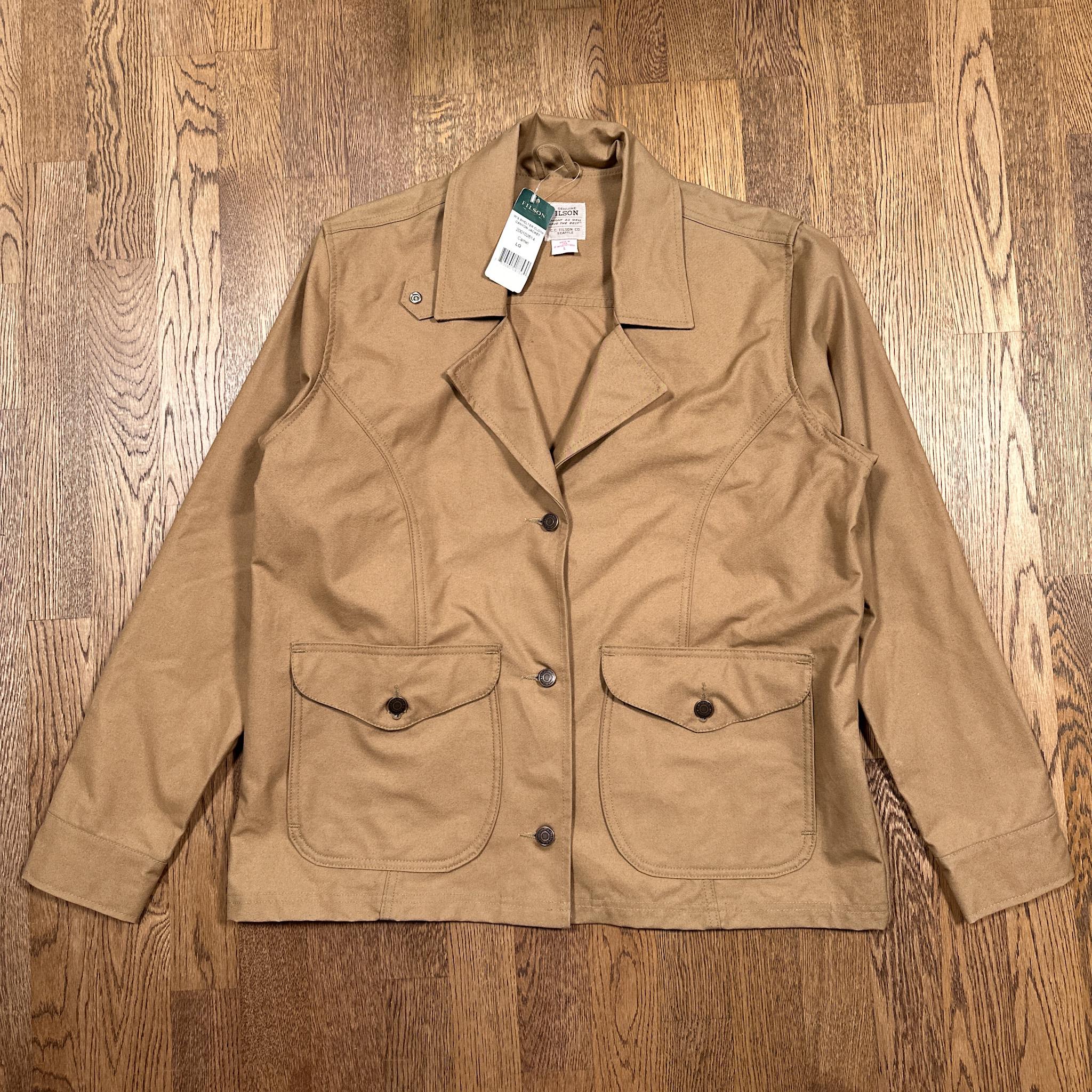 Filson, Vintage CC Filson Shelter Cloth Canyon Canvas Camel Brown Jacket Womens Large