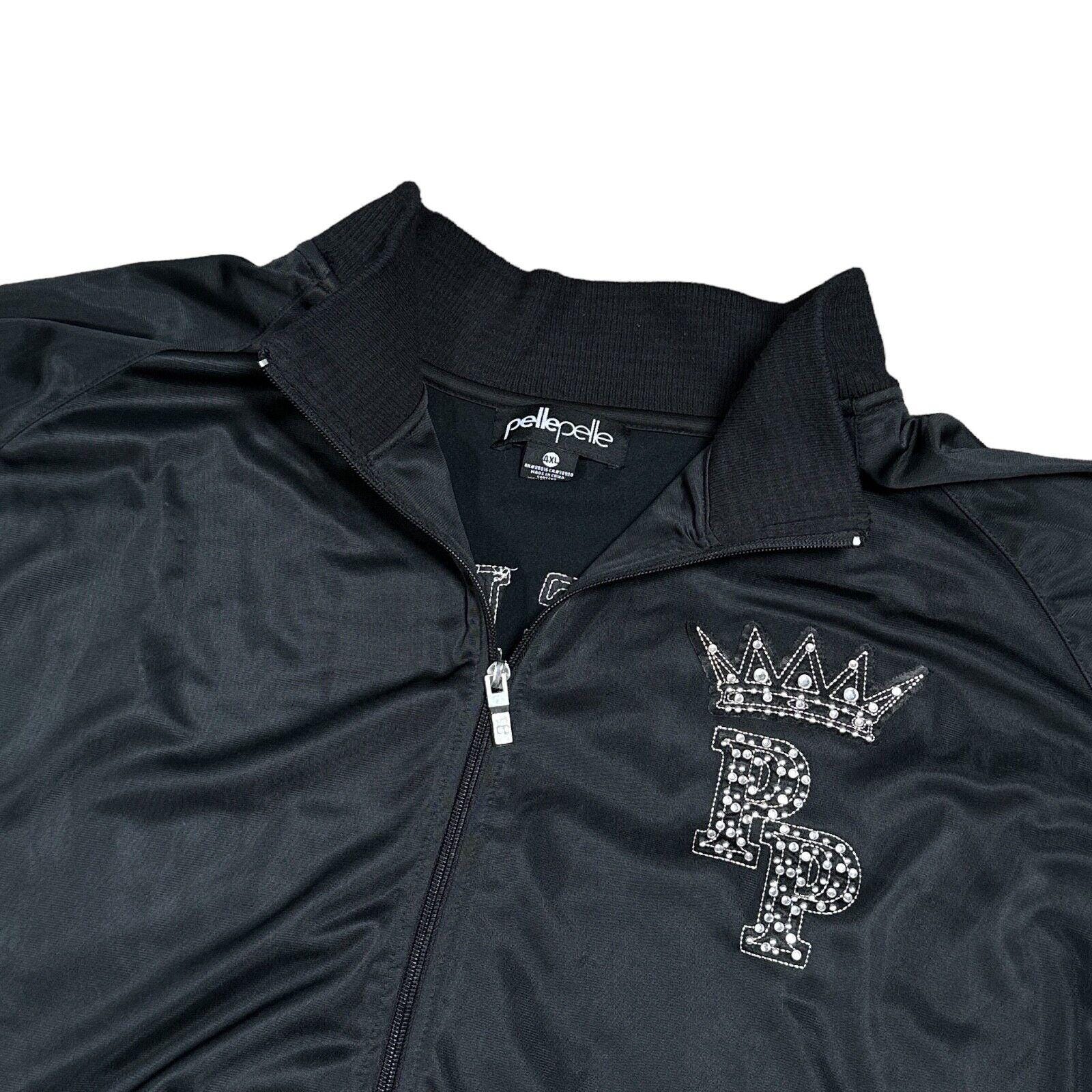 Vintage Y2K Pelle Pelle Studded Black Panther Embroidered Track