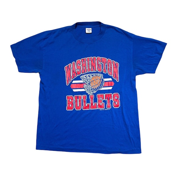 Vintage 80s Washington Bullets Wizards USA Made Single Stitch T Shirt Mens  Large