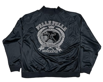 Vintage 90's Pelle Moda Leather World Currency Streetwear