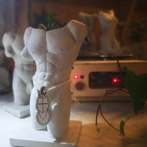 Athletic Body Sculpture Pot for succulents.