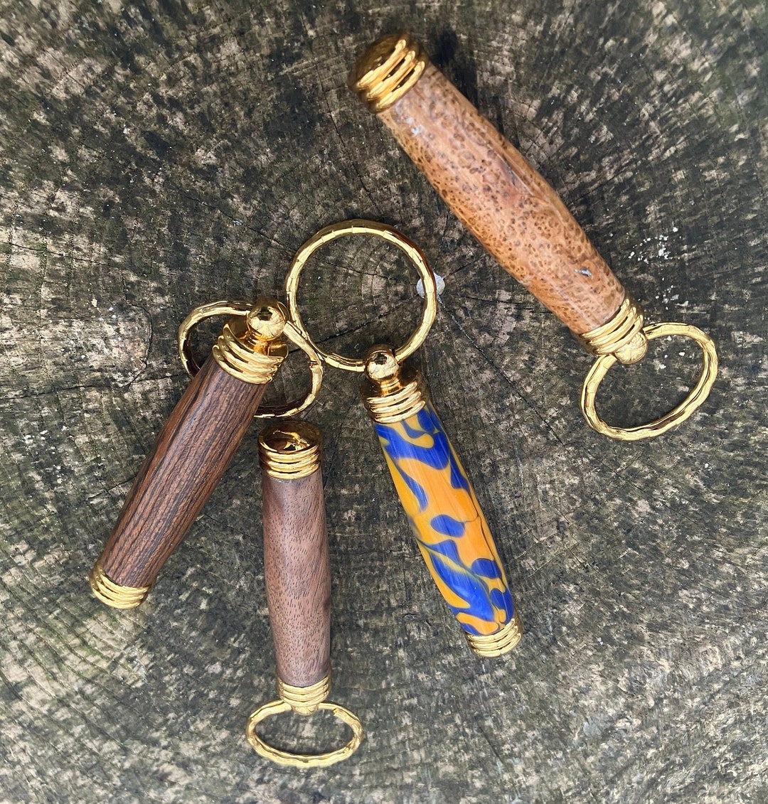 Hand Crafted Secret Compartment Keychain Etsy