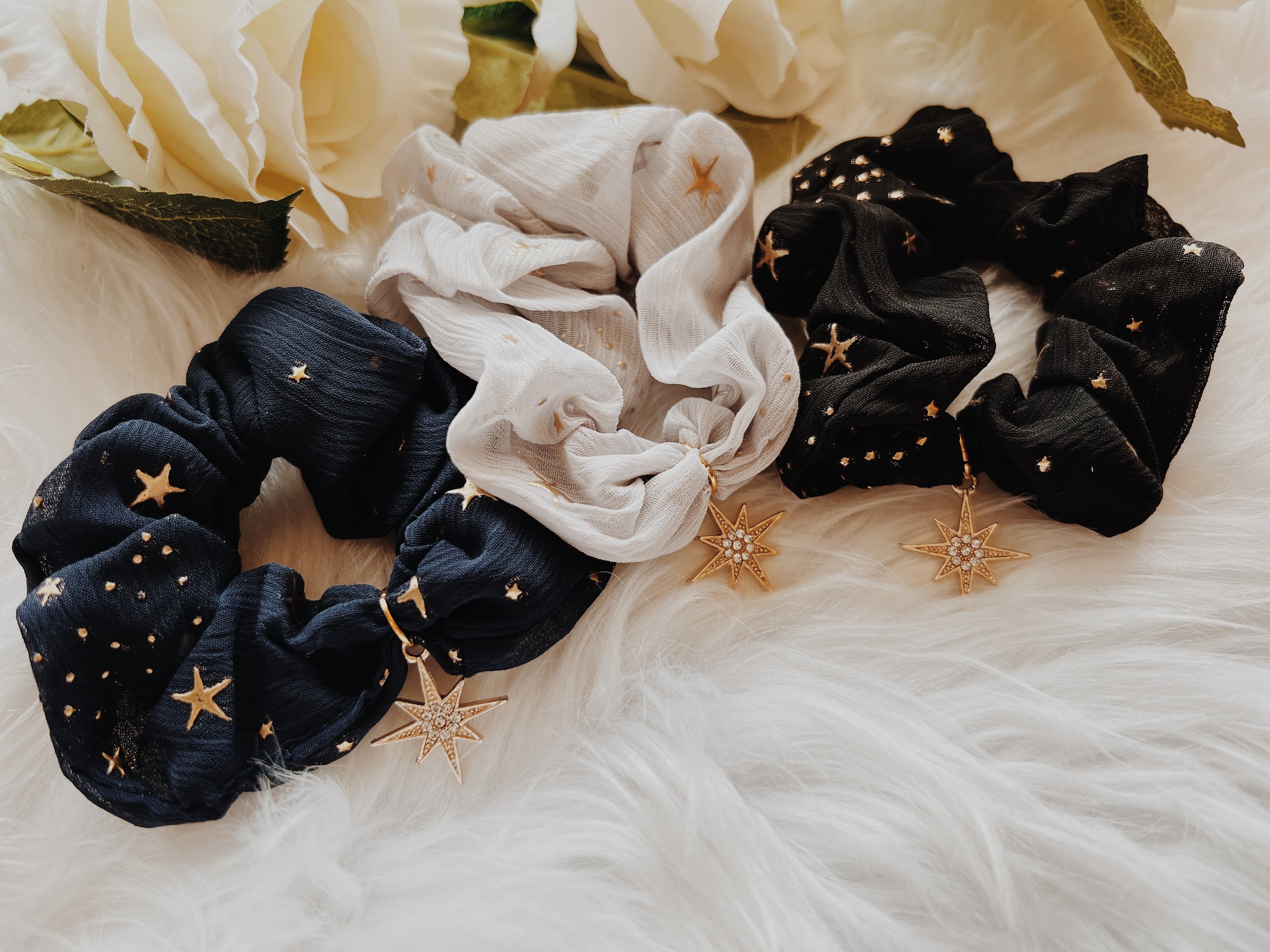 ☆TATIANA☆ Innocent Rose Scrunchie HB2258 Rose Ella Scrunchie – EACH Jewels