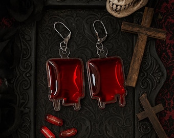 Bloodbag Earrings - Vampire Inspired Earrings