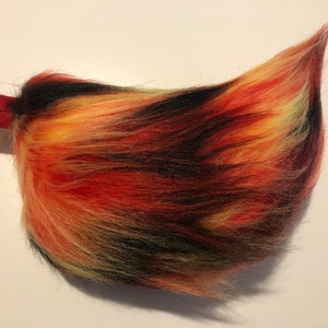 Fursuit character Nub Tail, Bunny Tail, Animal Costume tail, short tail, small tail, Fire flame nub tail  - Ready to wear (50)