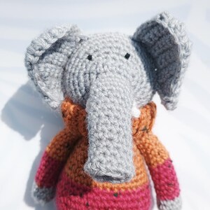 Crochet PATTERN Elephant- Crochet Ember Elephant Pattern, Tutorial, Amigurumi Elephant Pattern, Crochet Elephant Pattern, Digital Download.
