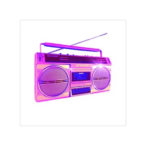 Boombox Water Resistant Vinyl Outdoor Stickers