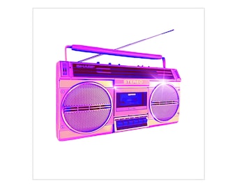Boombox Water Resistant Vinyl Outdoor Stickers
