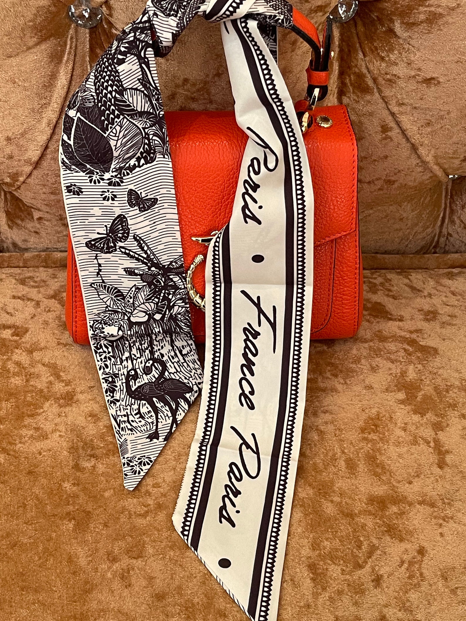 Twilly Silk Scarf / Luxurious Scarf/ scarf for bag Etsy