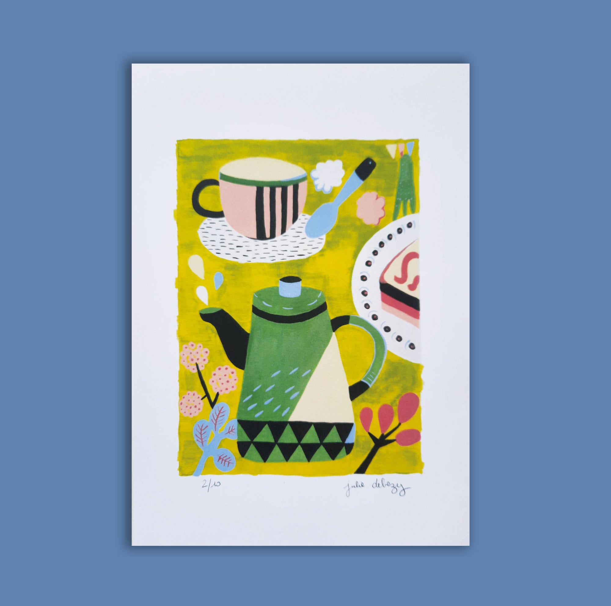 Illustration Tirage Limité A4 L'heure Du Thé