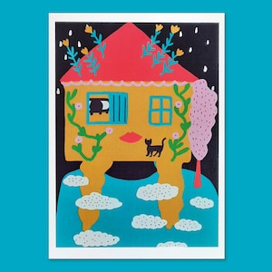 Limited edition illustration A4 &quot;House Girl&quot;