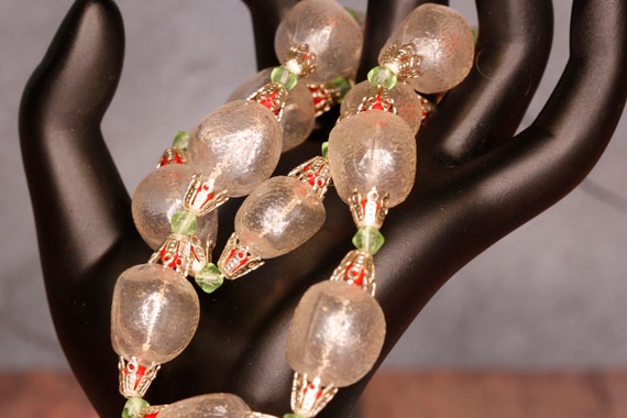 Plastic Bead Necklace / Plastic Bead Earrings - image 5