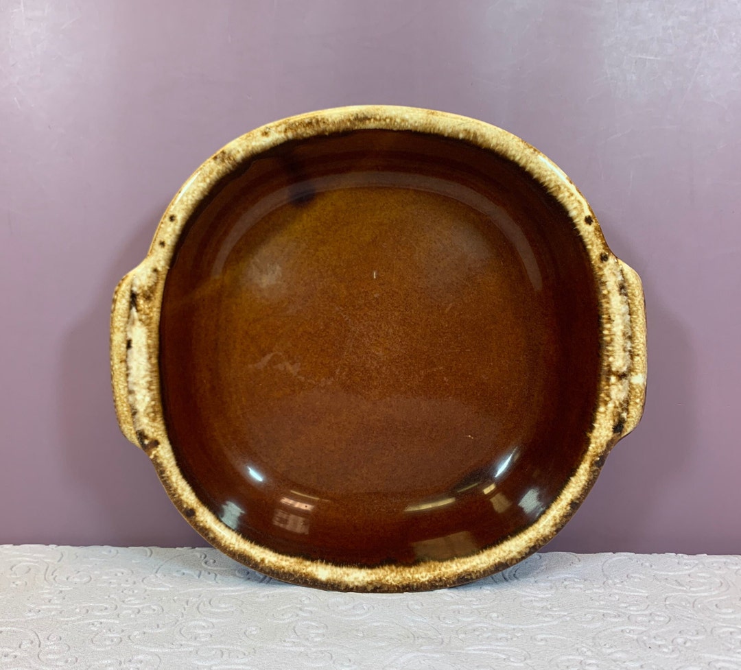 Hull Brown Drip Hull Pottery Casserole Dish Square Dish Etsy