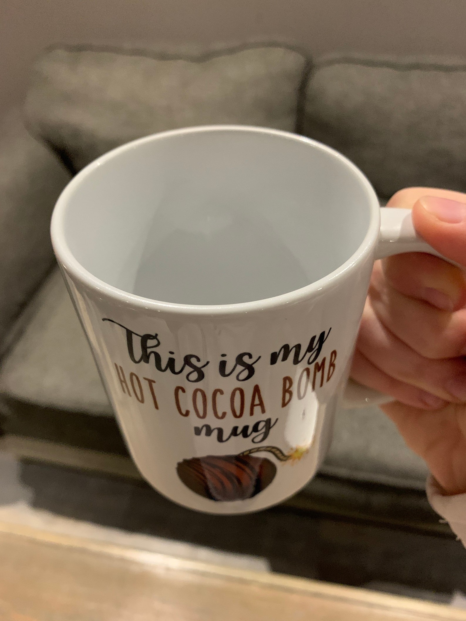 hot chocolate bomb with mug