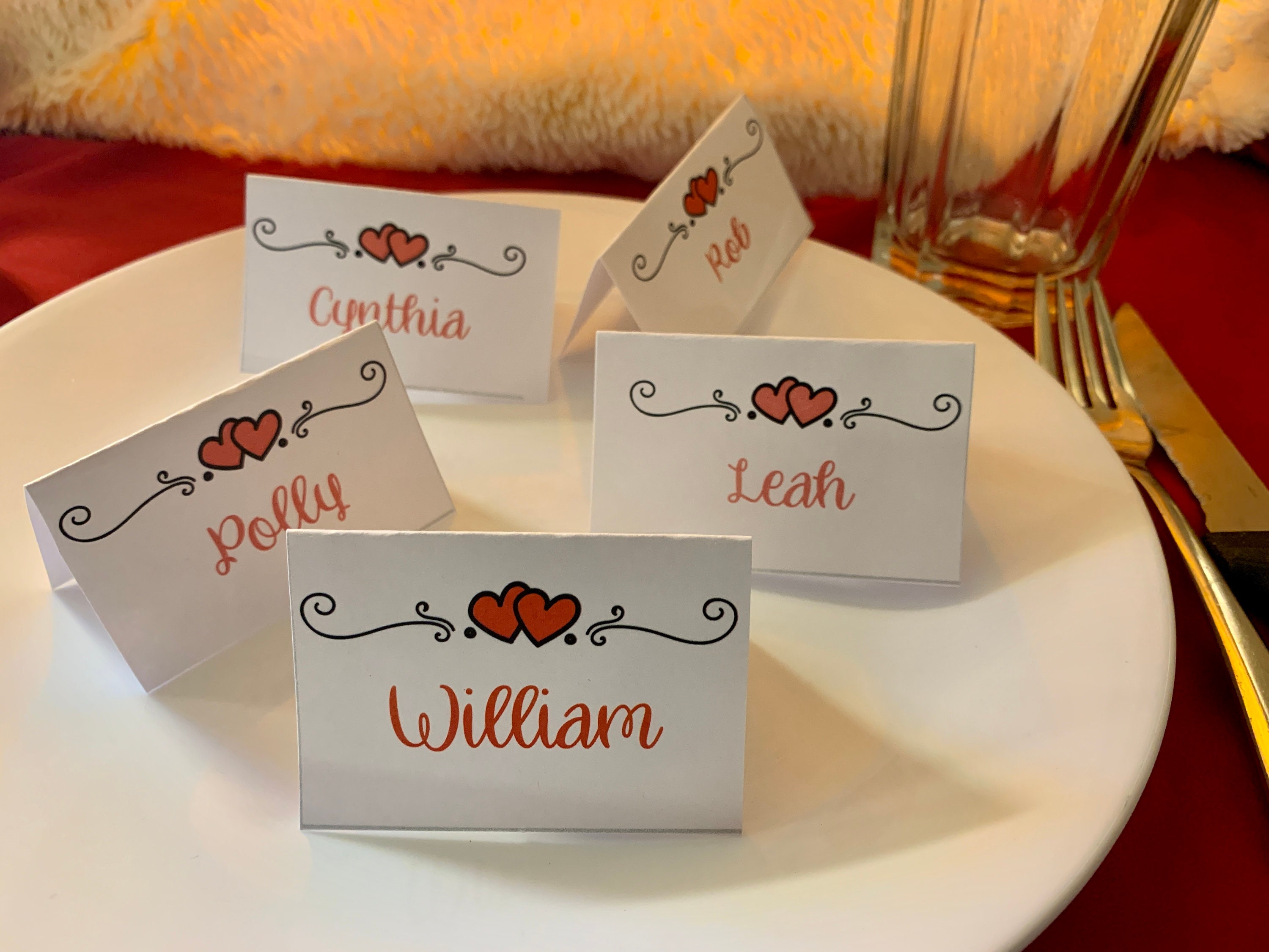 Printable EDITABLE Valentines Place Cards Personalize Etsy Printable EDITABLE Valentines Place Cards Personalize Etsy
