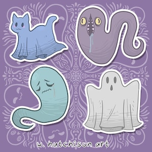 Ghoulish Ghosties Sticker Set