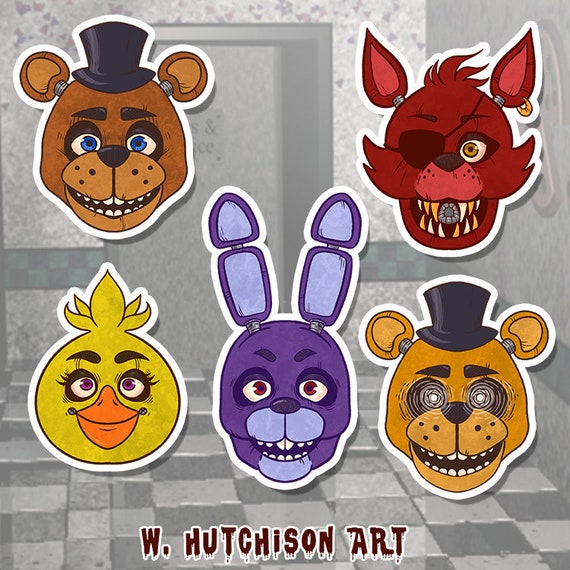 FNAF 2 Withered Animatronic Sticker Pack Sticker for Sale by