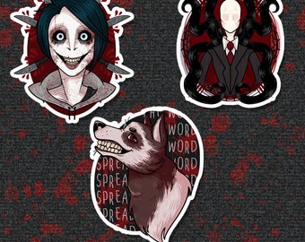 Classic Creepypasta Sticker Set