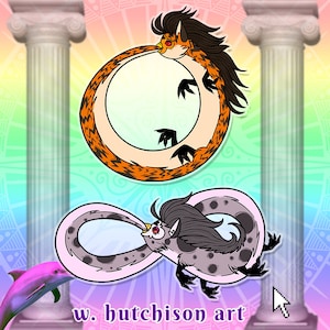CLEAR Oddbody Furby Ouroboros Stickers