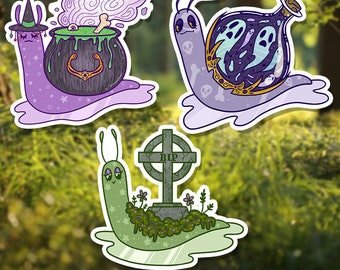 Spooky Snail Vinyl Stickers