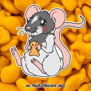 Snackin&#39; Rattie Vinyl Sticker